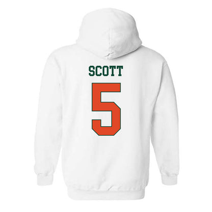 Miami - NCAA Football : Justin Scott - Classic Shersey Hooded Sweatshirt-1