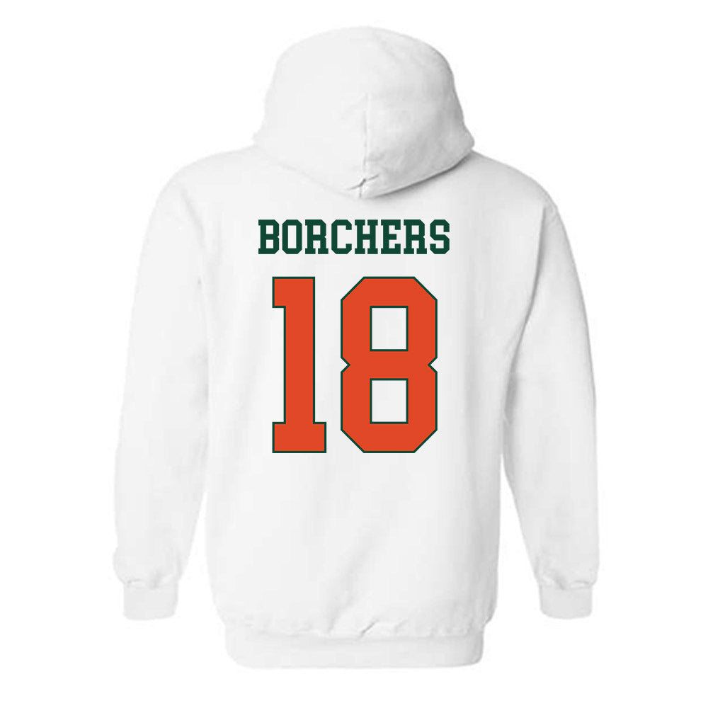 Miami - NCAA Football : Joe Borchers - Classic Shersey Hooded Sweatshirt-1