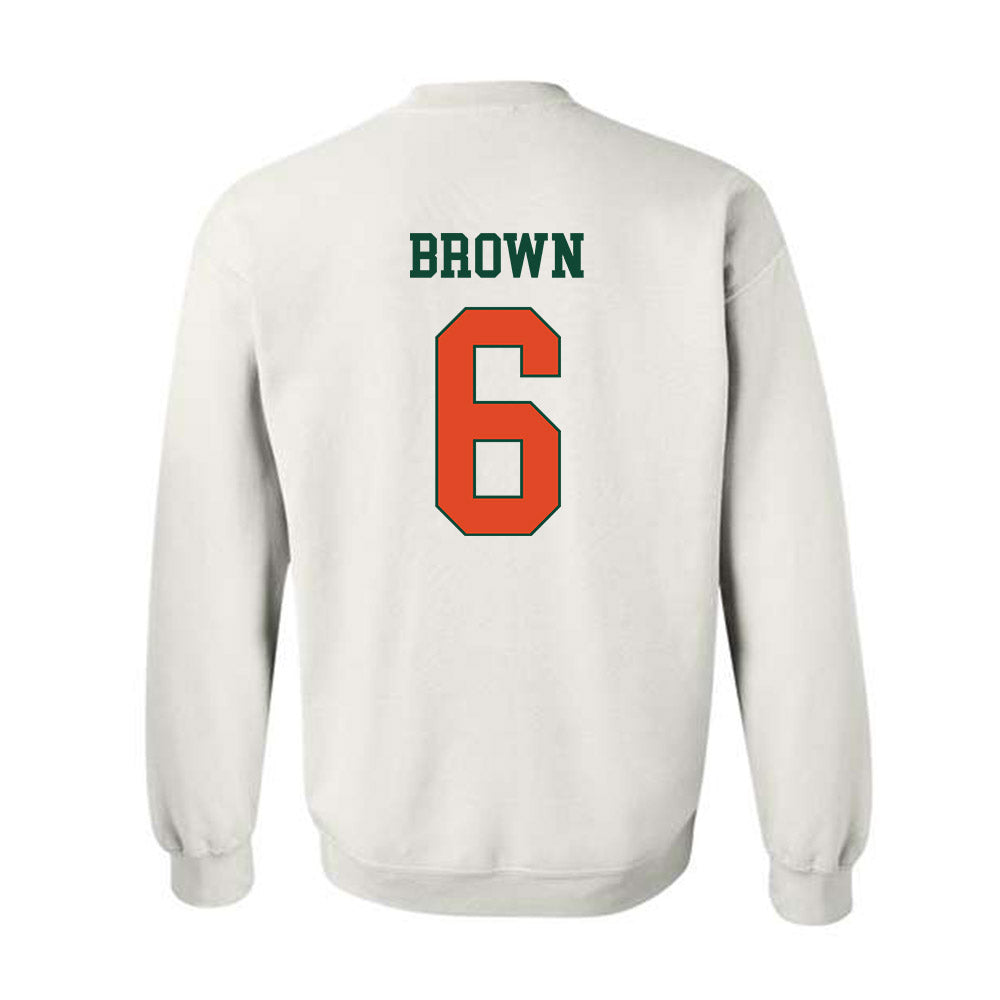 Miami - NCAA Football : CharMar Brown - Classic Shersey Crewneck Sweatshirt-1