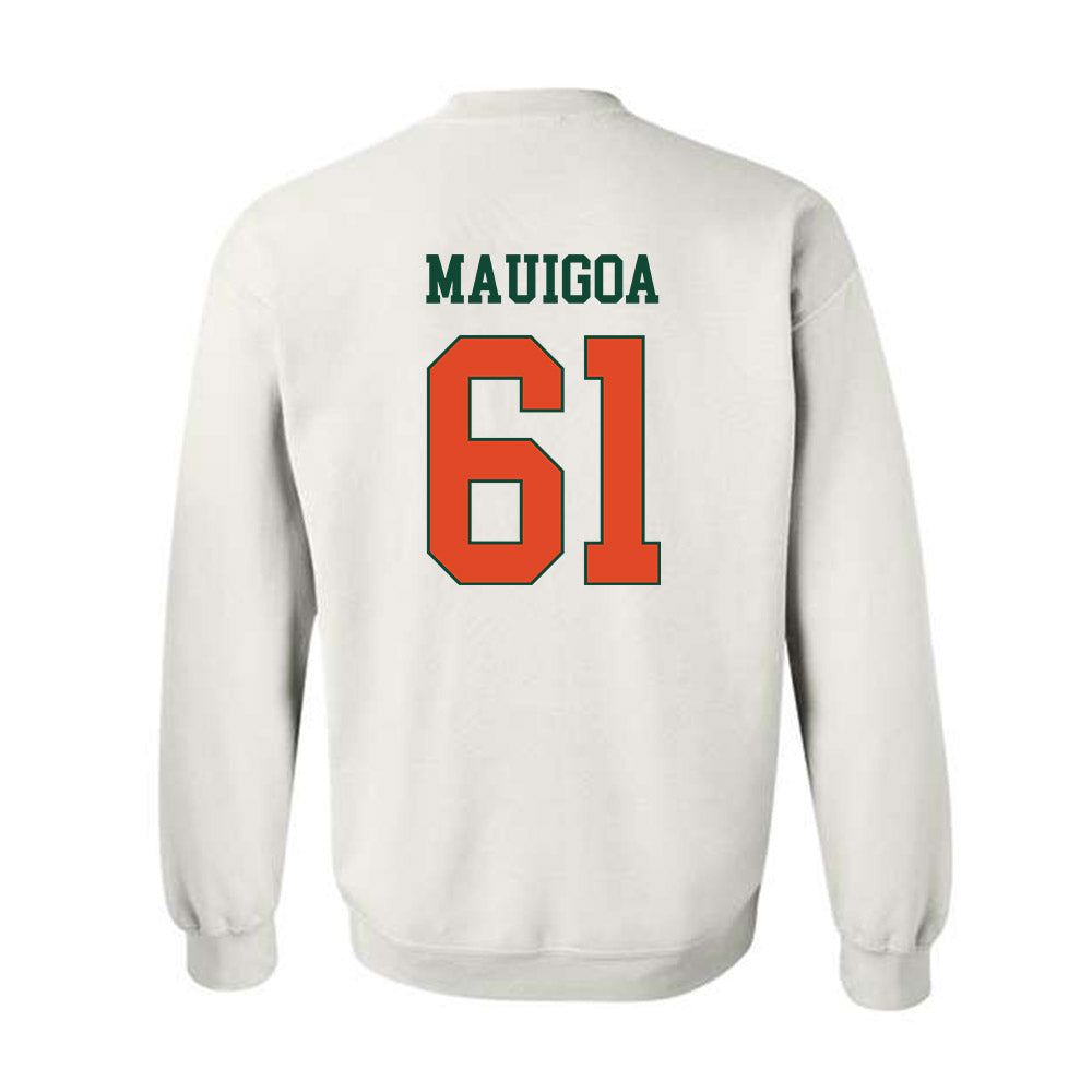 Miami - NCAA Football : Francis Mauigoa - Classic Shersey Crewneck Sweatshirt-1