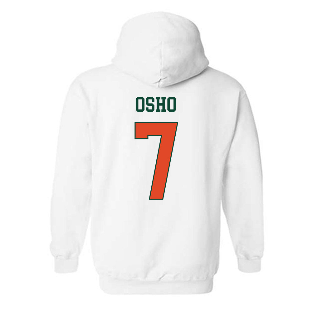 Miami - NCAA Women's Basketball : Danielle Osho - Classic Shersey Hooded Sweatshirt-1