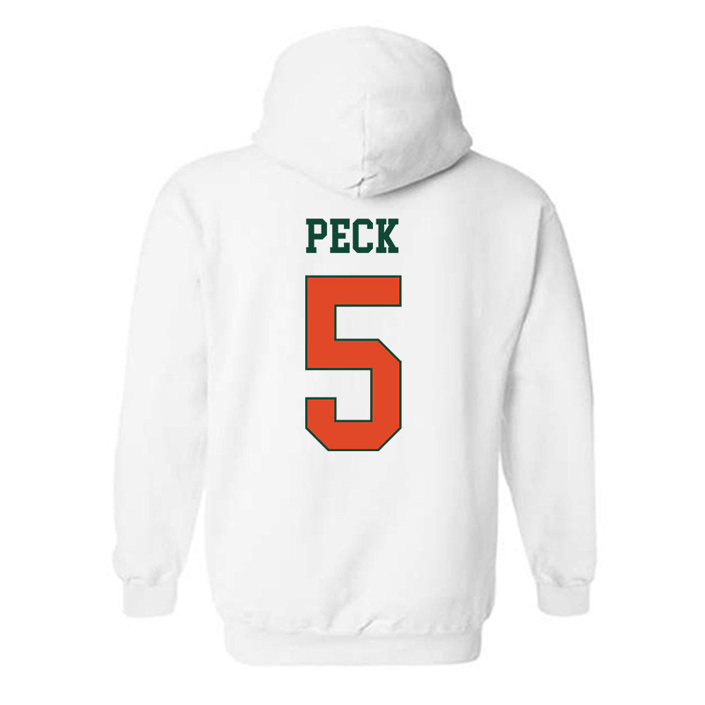 Miami - NCAA Women's Soccer : Amanda Peck - Classic Shersey Hooded Sweatshirt-1