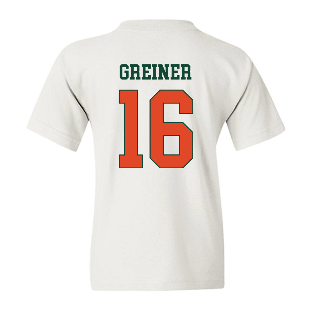 Miami - NCAA Women's Soccer : Sarah Greiner - Classic Shersey Youth T-Shirt-1