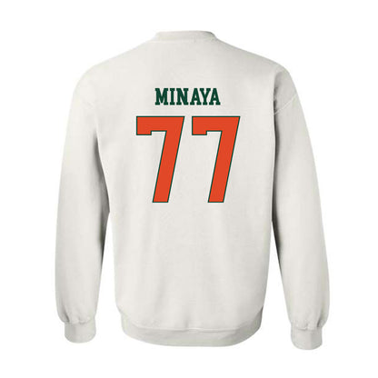 Miami - NCAA Football : Juan Minaya - Classic Shersey Crewneck Sweatshirt-1