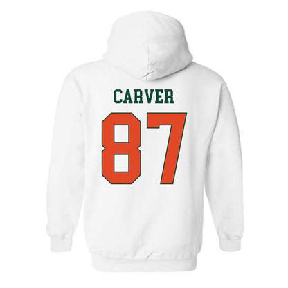 Miami - NCAA Football : Hunter Carver - Classic Shersey Hooded Sweatshirt-1