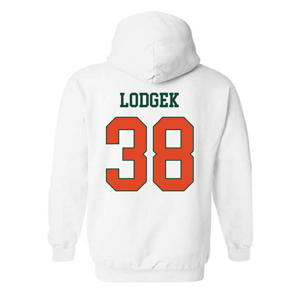 Miami - NCAA Baseball : Jake Lodgek - Classic Shersey Hooded Sweatshirt-1