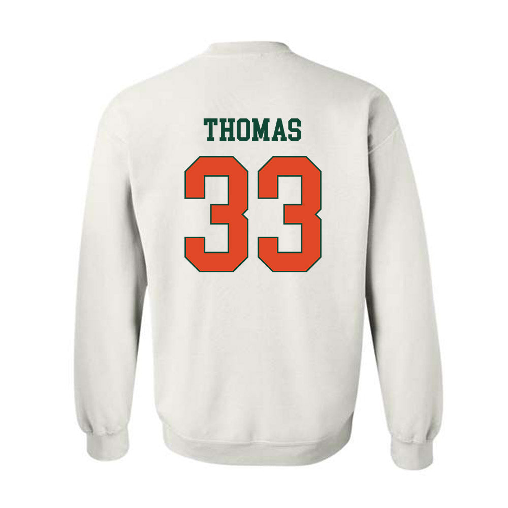 Miami - NCAA Football : Nick Thomas - Classic Shersey Crewneck Sweatshirt-1