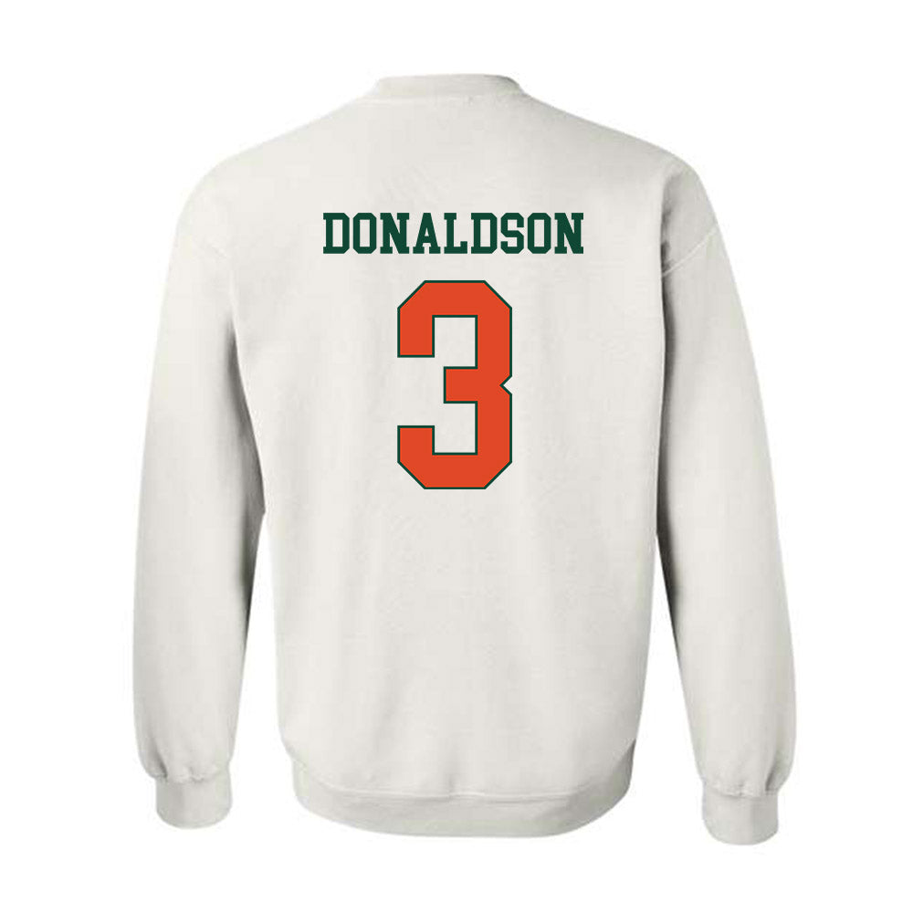 Miami - NCAA Men's Basketball : Tre Donaldson - Classic Shersey Crewneck Sweatshirt-1