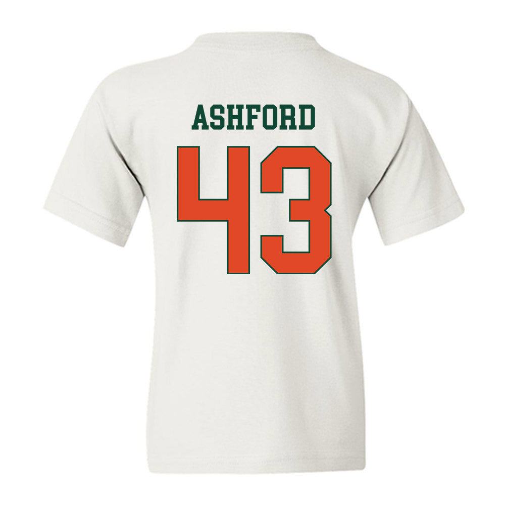 Miami - NCAA Baseball : Ryan Ashford - Classic Shersey Youth T-Shirt-1