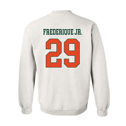 Miami - NCAA Football : OJ Frederique Jr. - Classic Shersey Crewneck Sweatshirt-1