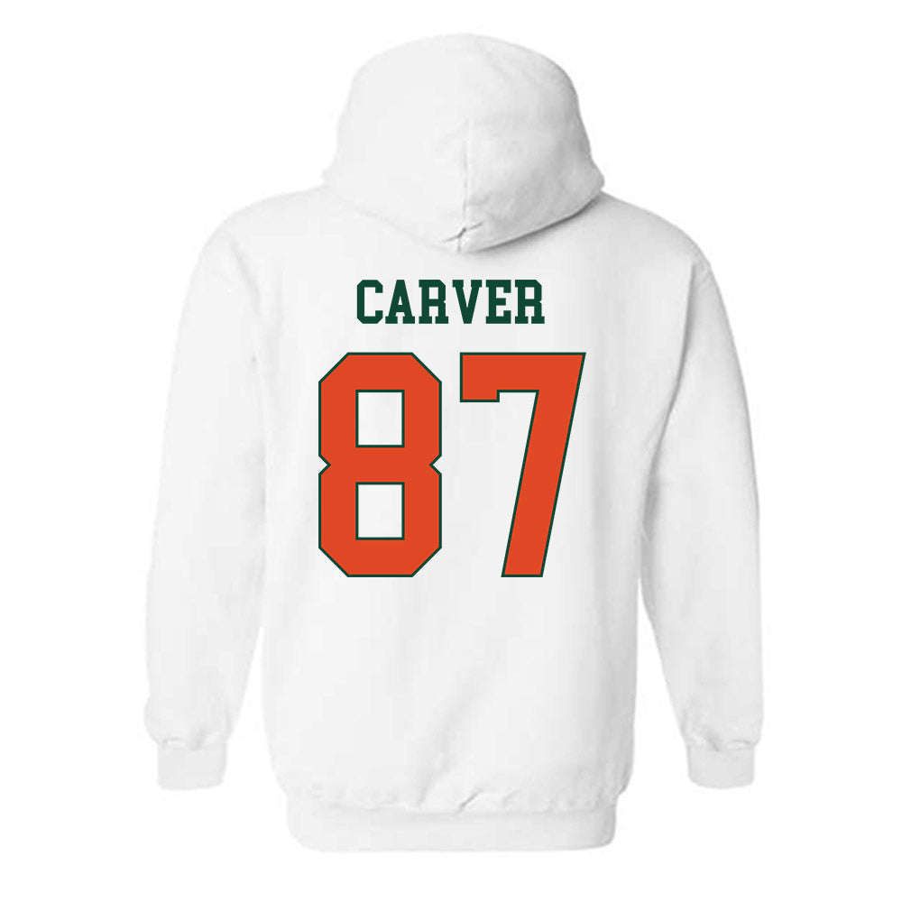 Miami - NCAA Football : Hunter Carver - Classic Shersey Hooded Sweatshirt