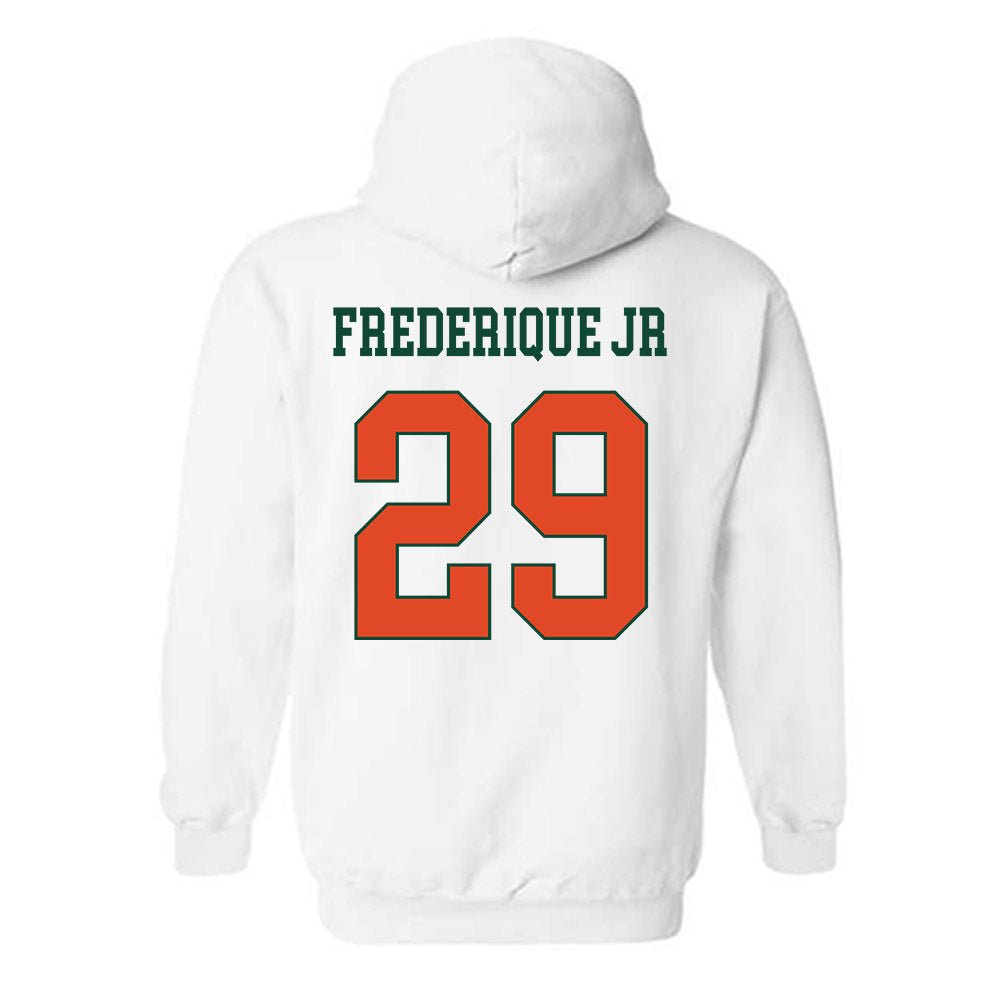 Miami - NCAA Football : Romanas Frederique Jr - Classic Shersey Hooded Sweatshirt-1