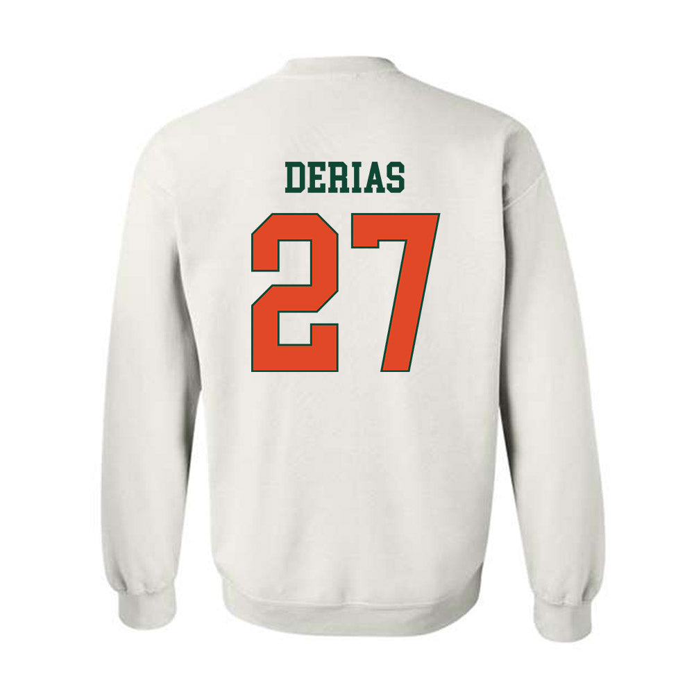 Miami - NCAA Baseball : Howard Tate DeRias - Classic Shersey Crewneck Sweatshirt-1