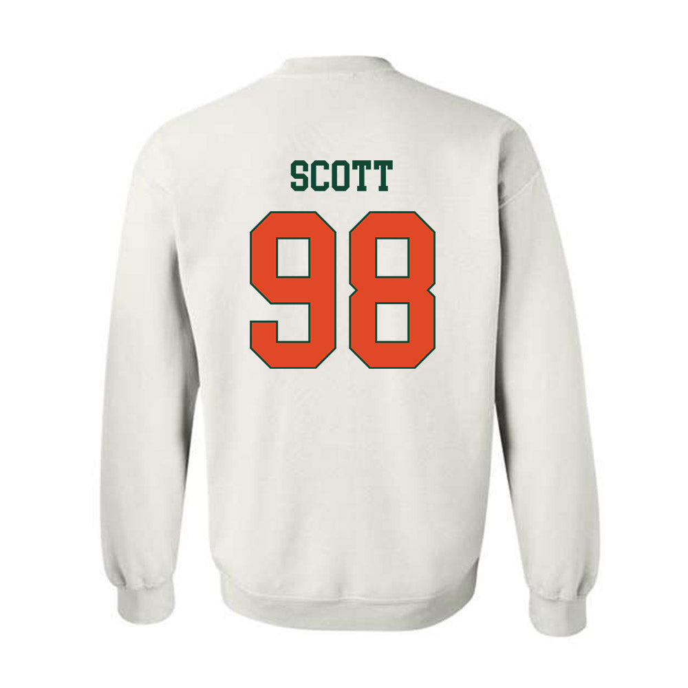 Miami - NCAA Football : Justin Scott - Classic Shersey Crewneck Sweatshirt