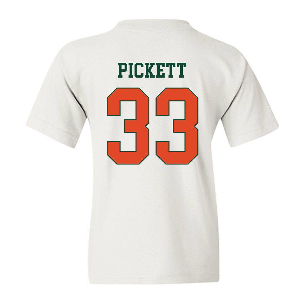 Miami - NCAA Football : Booker Pickett - Classic Shersey Youth T-Shirt-1