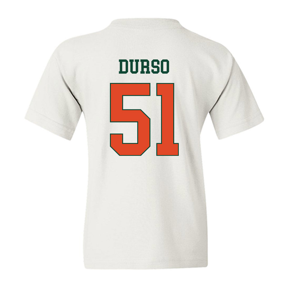 Miami - NCAA Baseball : Jack Durso - Classic Shersey Youth T-Shirt-1