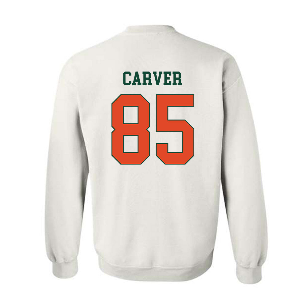 Miami - NCAA Football : Jackson Carver - Classic Shersey Crewneck Sweatshirt