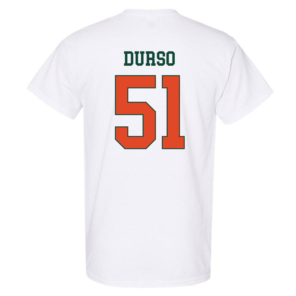 Miami - NCAA Baseball : Jack Durso - Classic Shersey T-Shirt-1