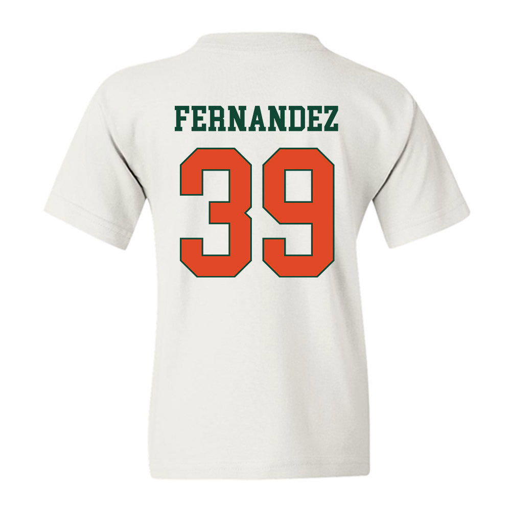 Miami - NCAA Baseball : Michael Fernandez - Classic Shersey Youth T-Shirt-1