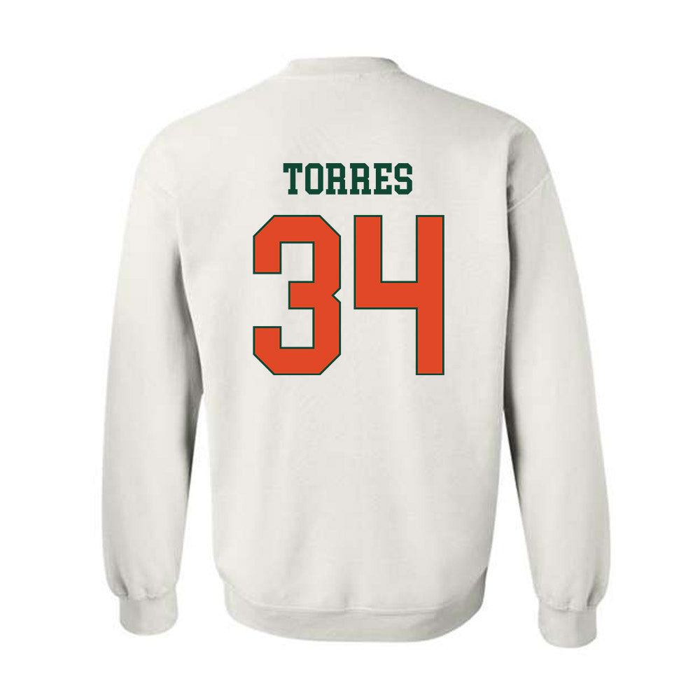 Miami - NCAA Baseball : Michael Torres - Classic Shersey Crewneck Sweatshirt-1