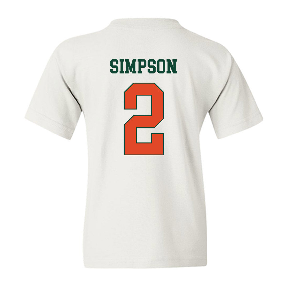 Miami - NCAA Women's Soccer : Emilie Simpson - Classic Shersey Youth T-Shirt-1