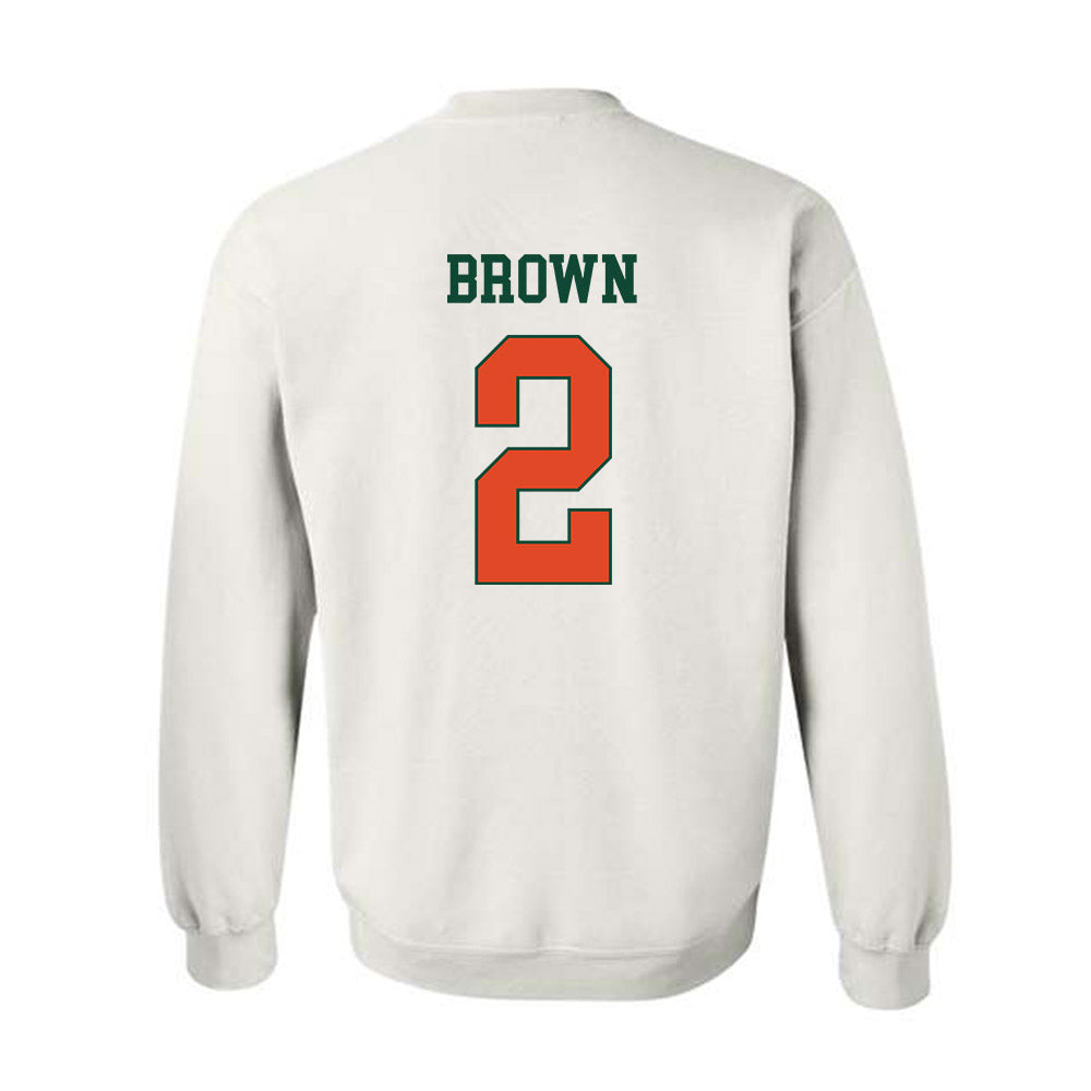 Miami - NCAA Football : Damari Brown - Classic Shersey Crewneck Sweatshirt-1