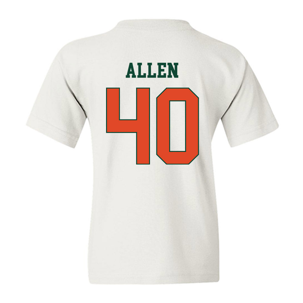 Miami - NCAA Football : Briton Allen - Classic Shersey Youth T-Shirt-1