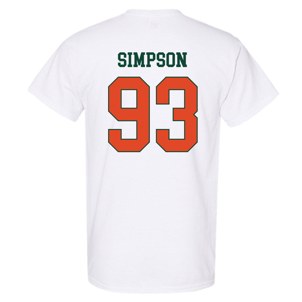 Miami - NCAA Football : Donta Simpson - Classic Shersey T-Shirt-1