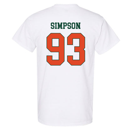 Miami - NCAA Football : Donta Simpson - Classic Shersey T-Shirt-1