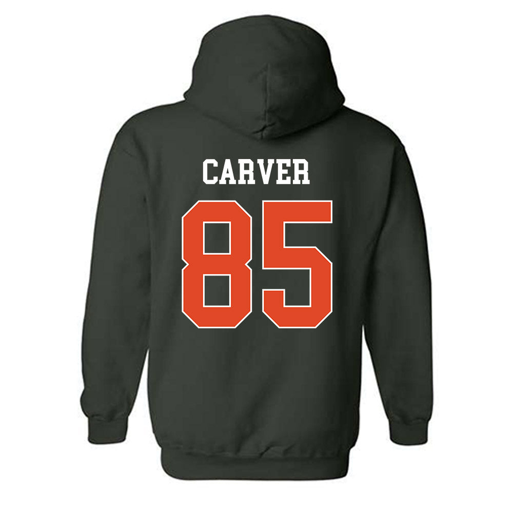 Miami - NCAA Football : Jackson Carver - Classic Shersey Hooded Sweatshirt-1