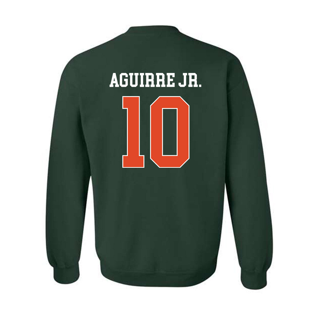 Miami - NCAA Football : Raul Aguirre Jr. - Classic Shersey Crewneck Sweatshirt-1