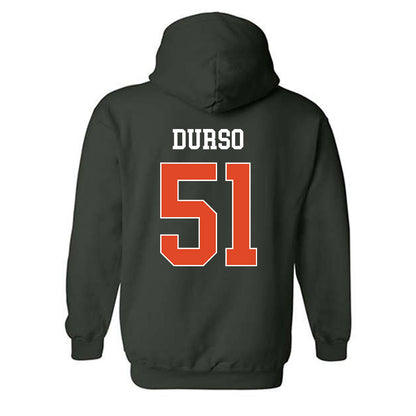 Miami - NCAA Baseball : Jack Durso - Classic Shersey Hooded Sweatshirt-1