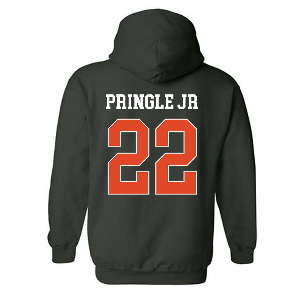 Miami - NCAA Football : Girard Pringle Jr - Classic Shersey Hooded Sweatshirt-1