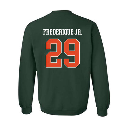 Miami - NCAA Football : OJ Frederique Jr. - Classic Shersey Crewneck Sweatshirt-1
