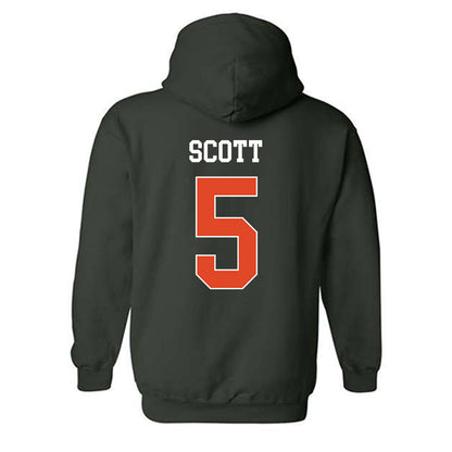 Miami - NCAA Football : Justin Scott - Classic Shersey Hooded Sweatshirt-1
