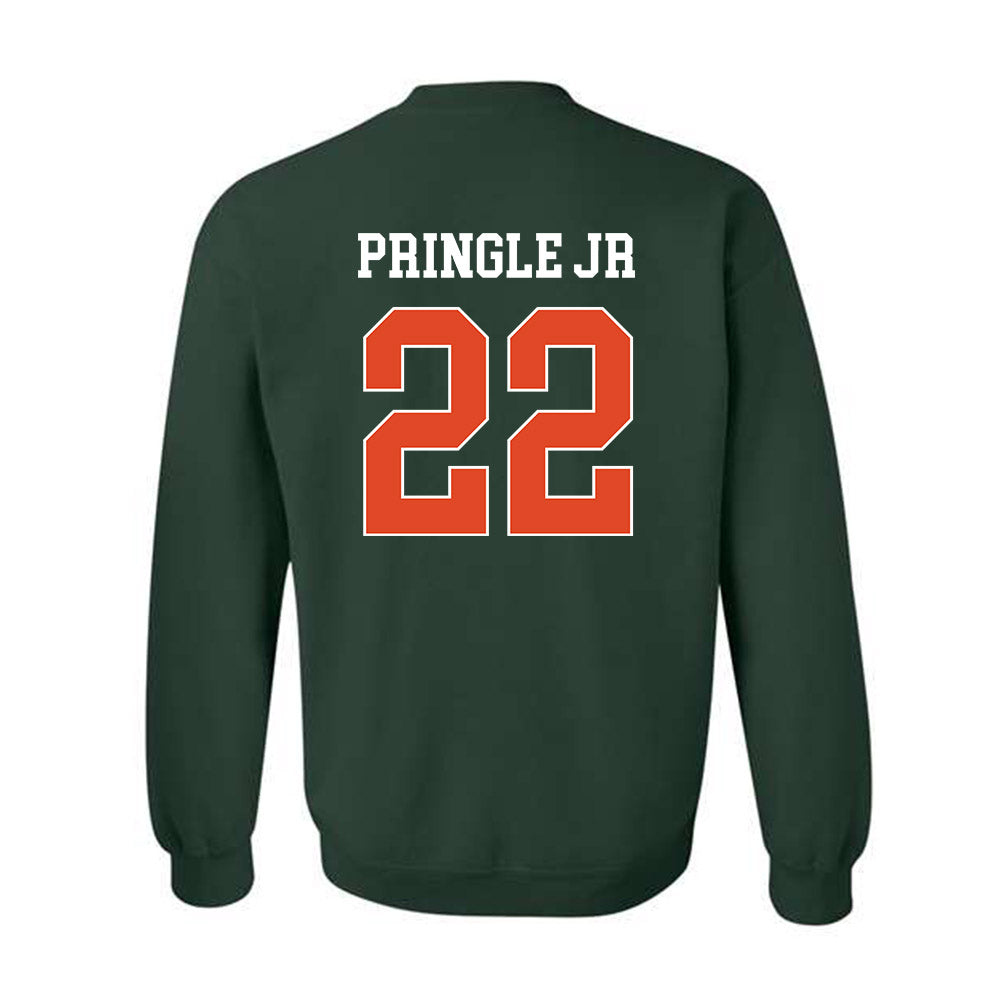 Miami - NCAA Football : Girard Pringle Jr - Classic Shersey Crewneck Sweatshirt-1