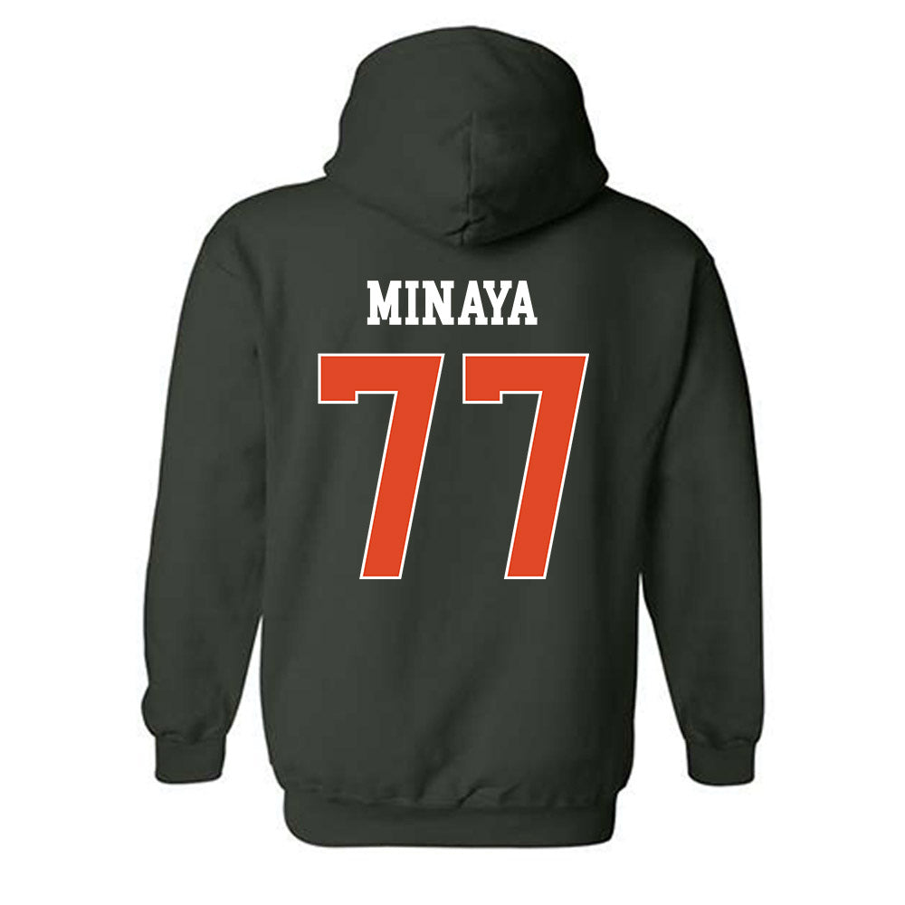 Miami - NCAA Football : Juan Minaya - Classic Shersey Hooded Sweatshirt-1
