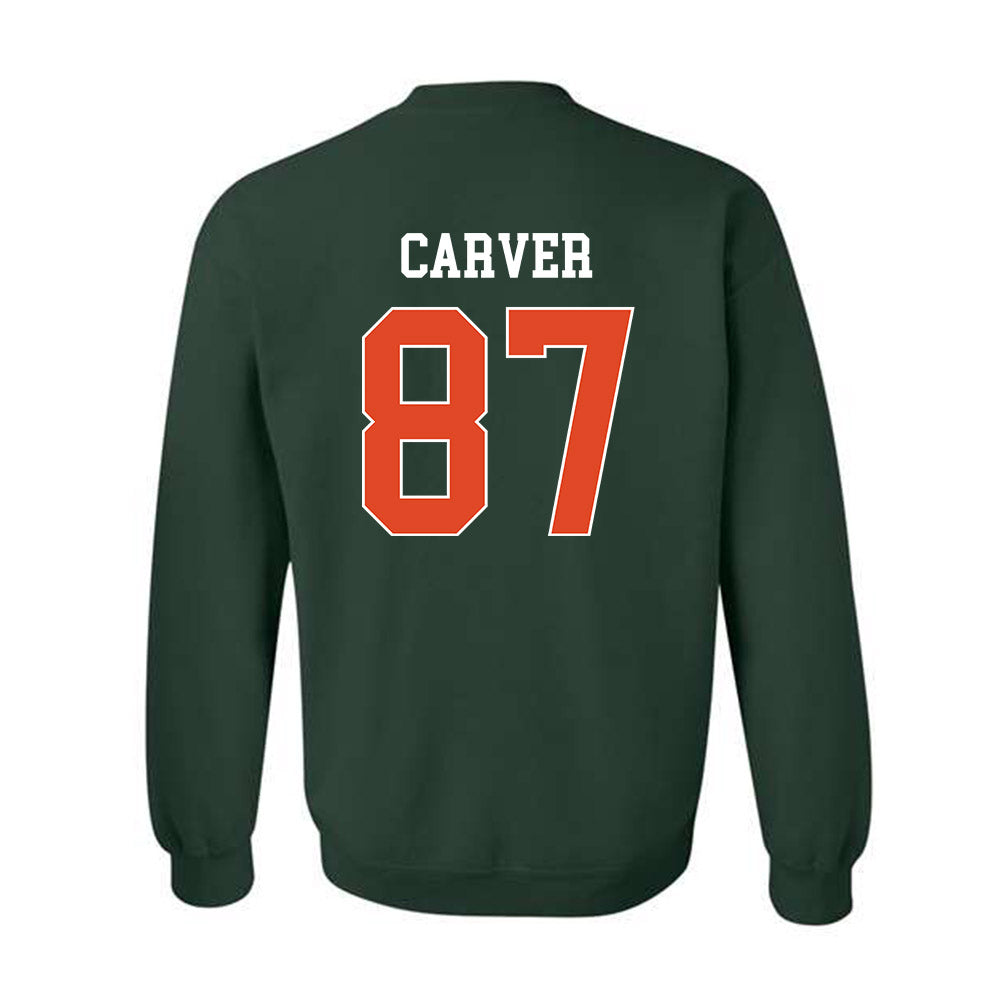 Miami - NCAA Football : Hunter Carver - Classic Shersey Crewneck Sweatshirt-1