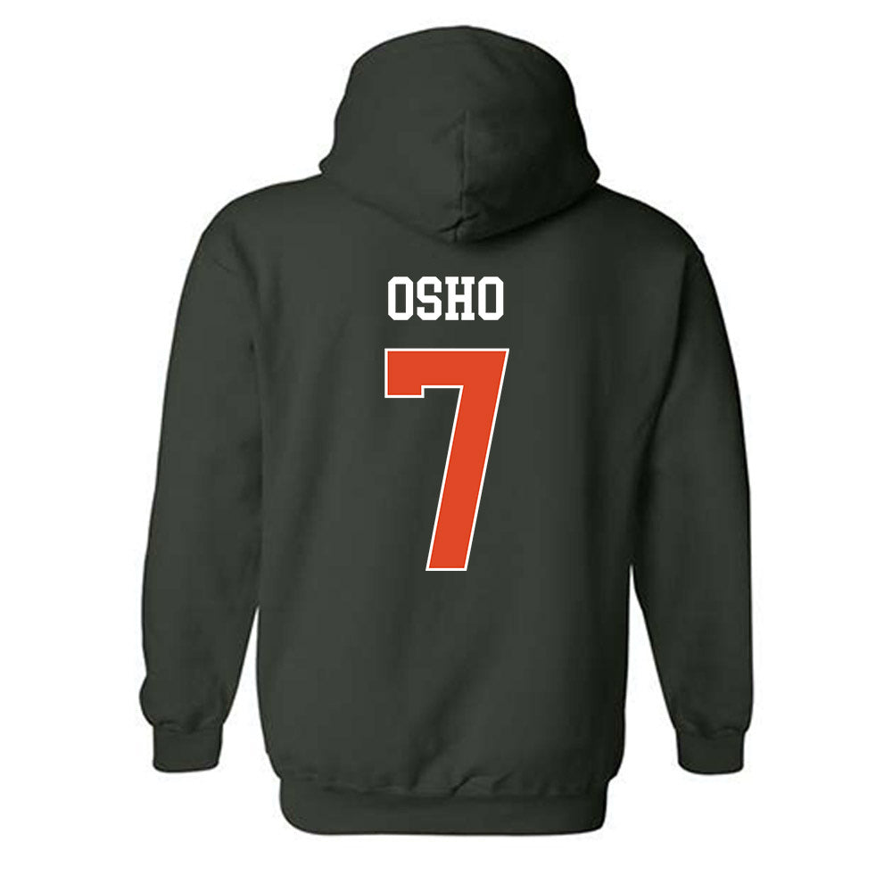 Miami - NCAA Women's Basketball : Danielle Osho - Classic Shersey Hooded Sweatshirt-1