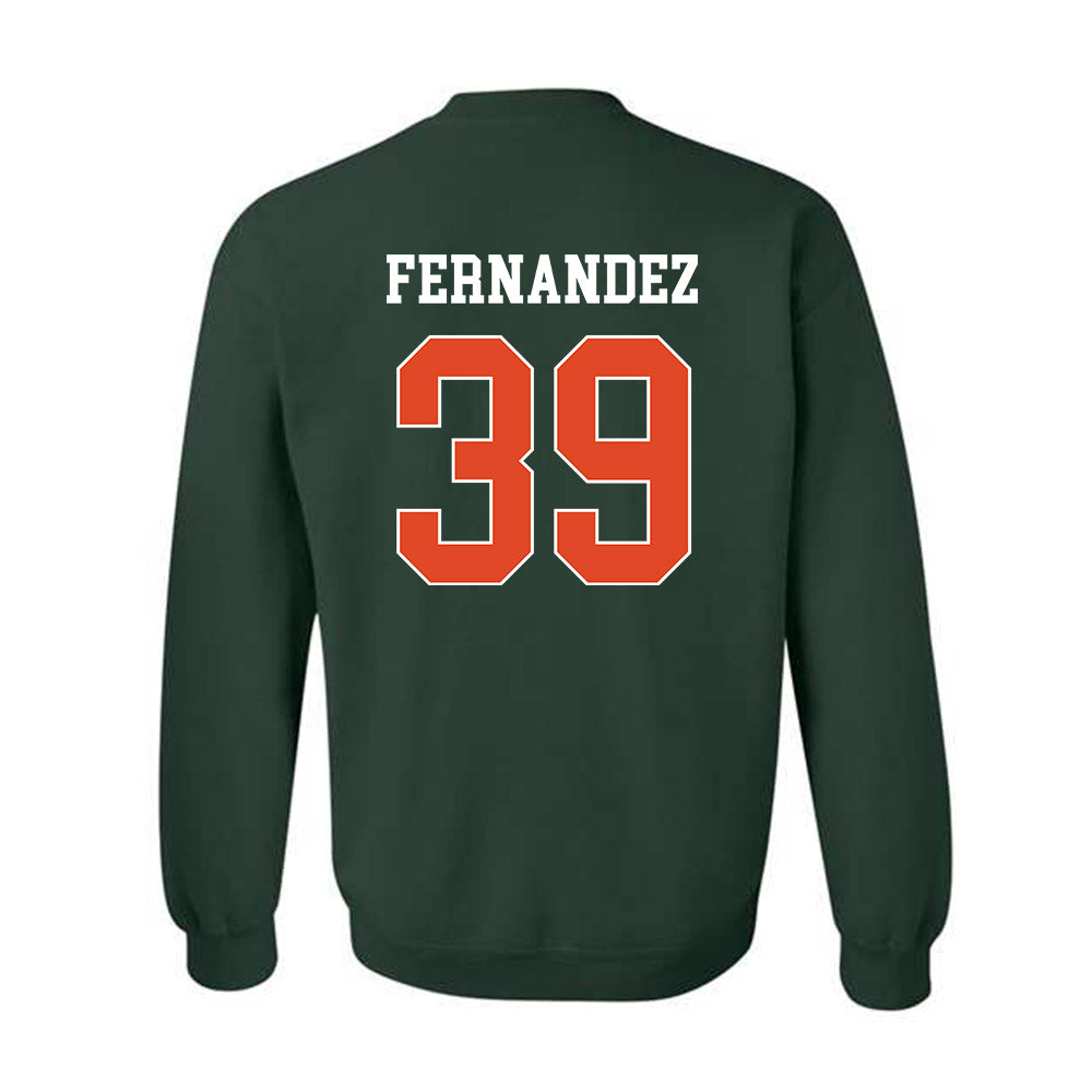 Miami - NCAA Baseball : Michael Fernandez - Classic Shersey Crewneck Sweatshirt-1