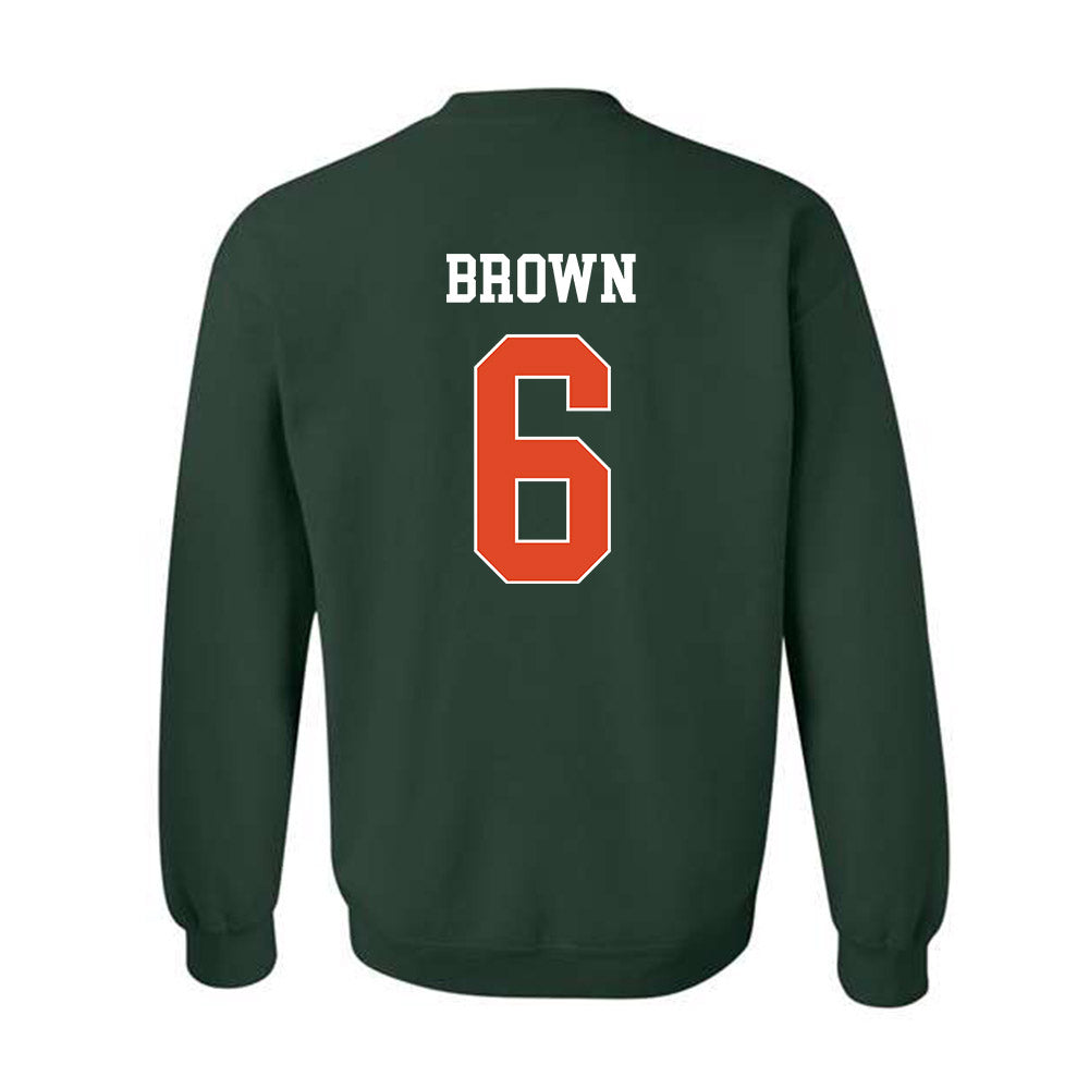 Miami - NCAA Football : CharMar Brown - Classic Shersey Crewneck Sweatshirt-1