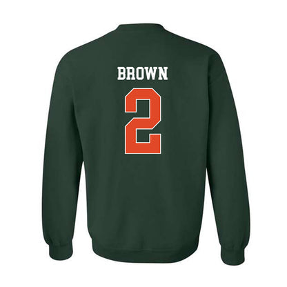 Miami - NCAA Football : Damari Brown - Classic Shersey Crewneck Sweatshirt-1