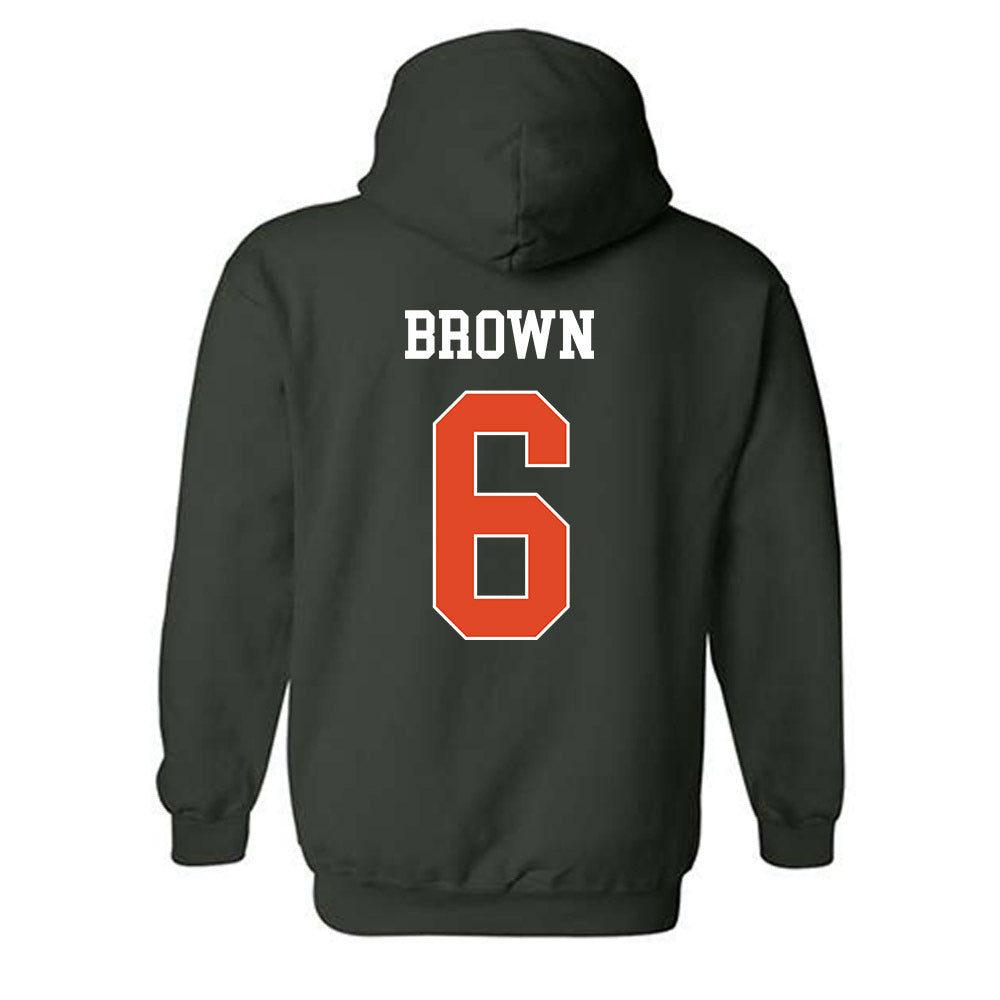 Miami - NCAA Football : CharMar Brown - Classic Shersey Hooded Sweatshirt-1