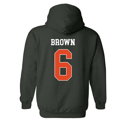 Miami - NCAA Football : CharMar Brown - Classic Shersey Hooded Sweatshirt-1