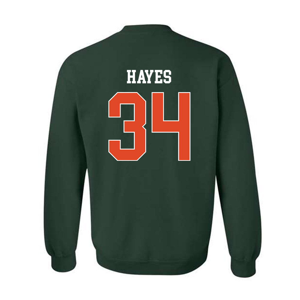 Miami - NCAA Football : Adarius Hayes - Classic Shersey Crewneck Sweatshirt-1
