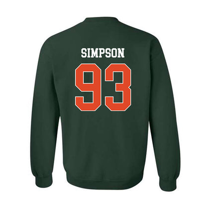 Miami - NCAA Football : Donta Simpson - Classic Shersey Crewneck Sweatshirt-1