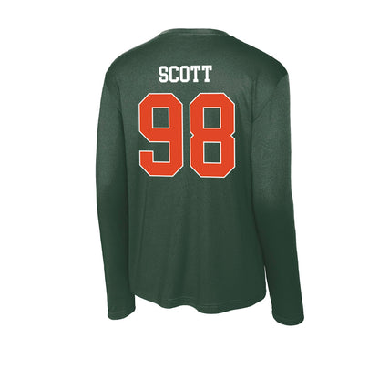 Miami - NCAA Football : Justin Scott - Classic Shersey Activewear Long Sleeve T-Shirt-1