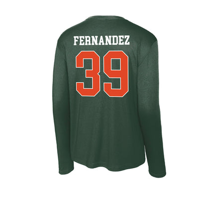 Miami - NCAA Baseball : Michael Fernandez - Classic Shersey Activewear Long Sleeve T-Shirt-1