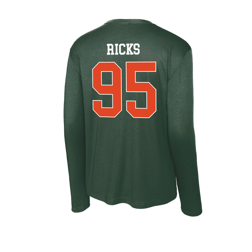 Miami - NCAA Football : Cooper Ricks - Classic Shersey Activewear Long Sleeve T-Shirt-1