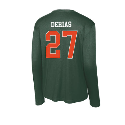 Miami - NCAA Baseball : Howard Tate DeRias - Classic Shersey Activewear Long Sleeve T-Shirt-1